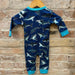 Hatley Baby Cotton Coverall, back view blue sharks