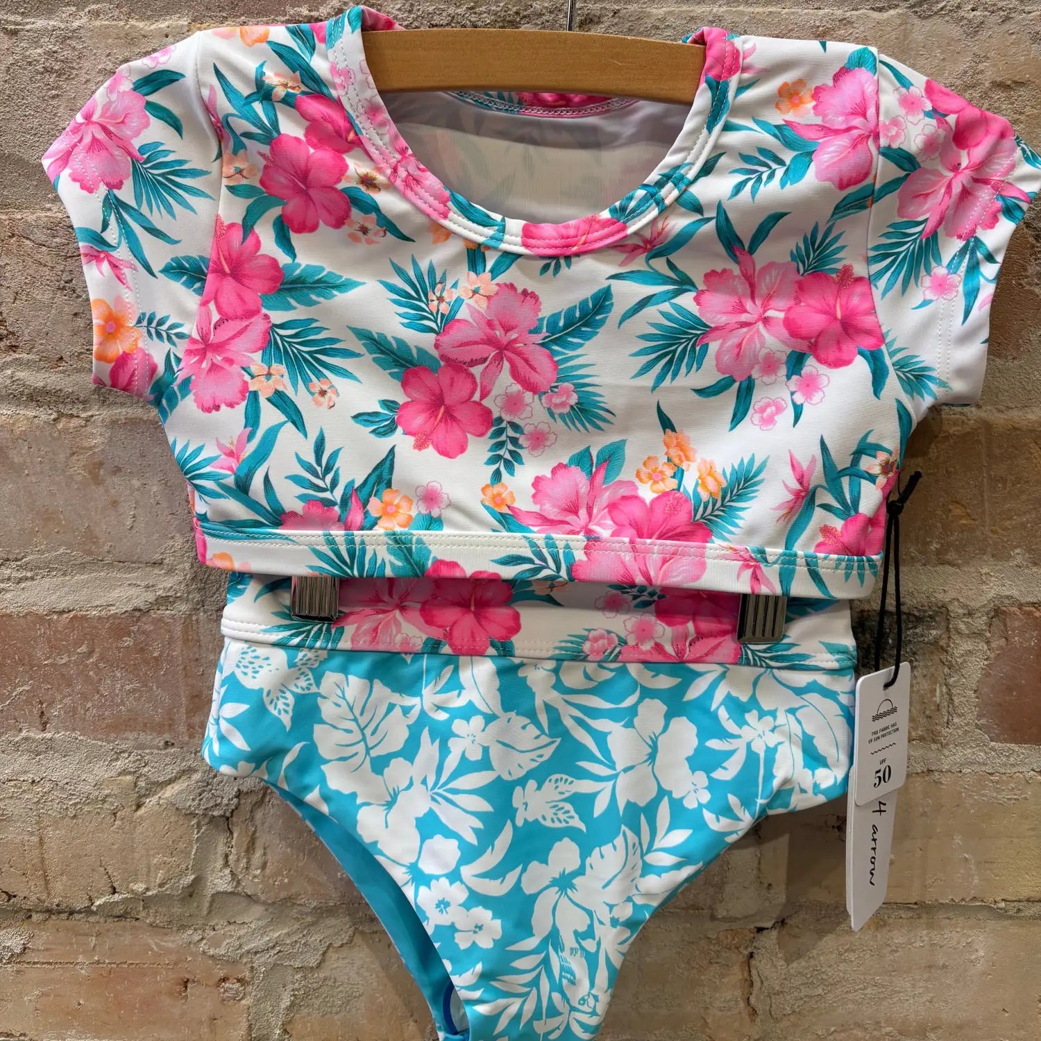 Feather 4 Arrow Girl's Daybreak Tee-Kini, front view