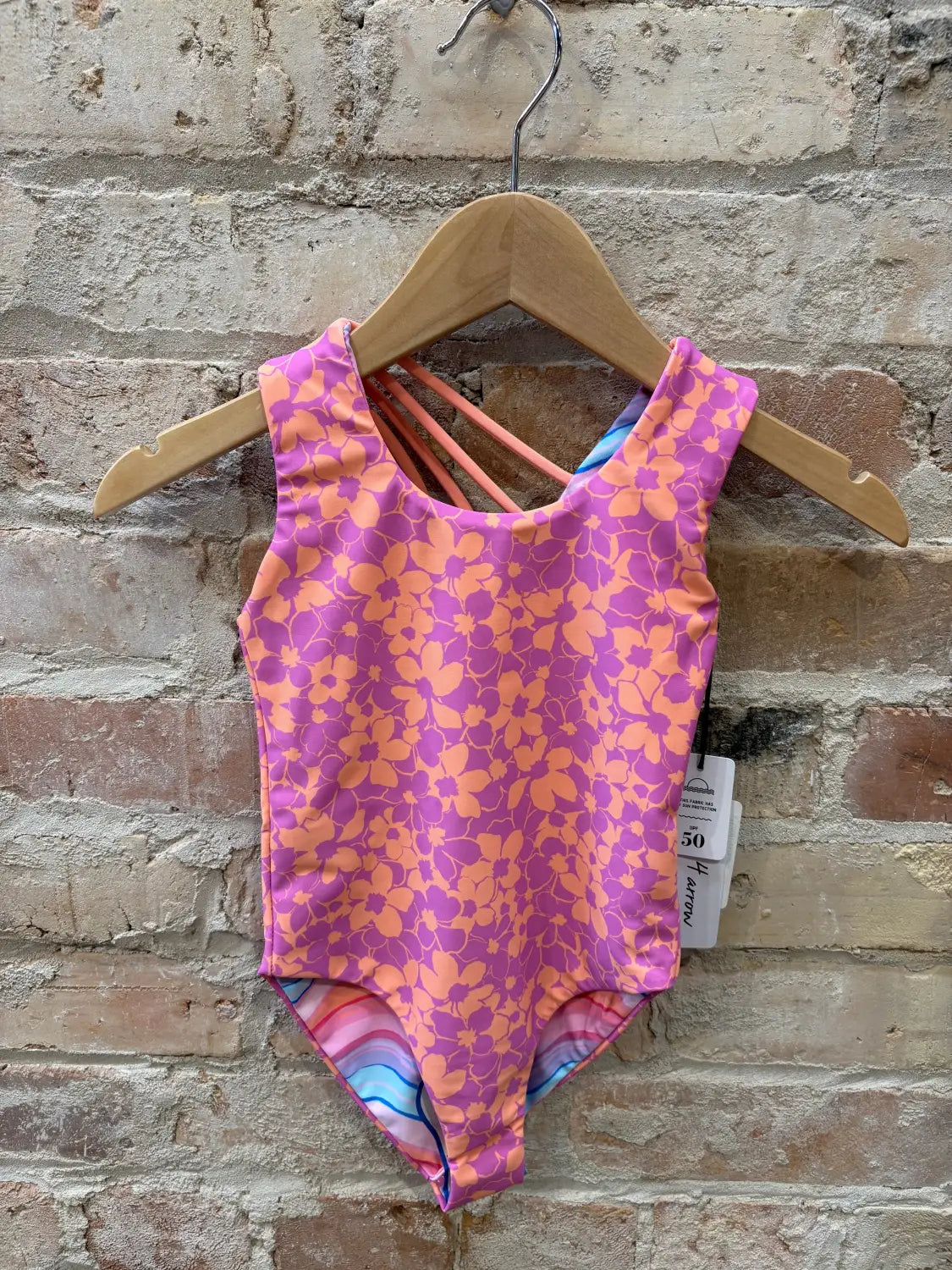 Feather 4 Arrow Girl's Reversible 1 Piece, front view