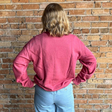 Tentree Women's Washed Lakeshore Relaxed Crew, model back view