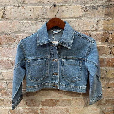 Mayoral Girl's Jean Jacket, Medium wash front view
