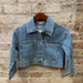 Mayoral Girl's Jean Jacket, Medium wash front view