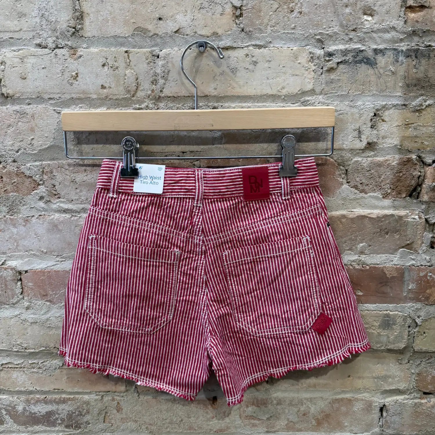Mayoral Girls's Stripe Denim Shorts, back view