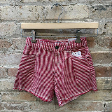 Mayoral Girls's Stripe Denim Shorts, front view