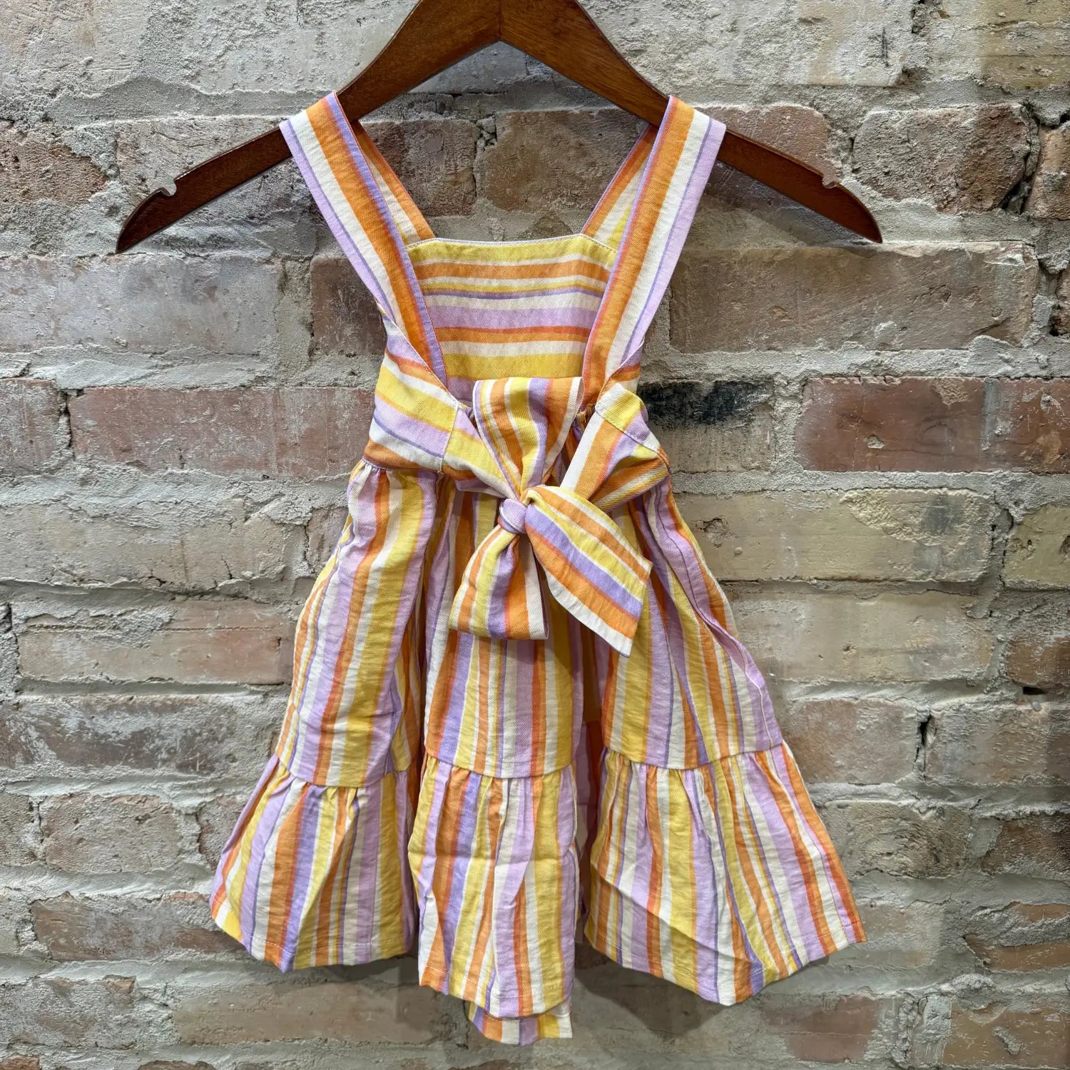 Mayoral Girl's Striped Dress back view