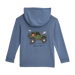 Free Fly Toddler Bamboo Shade Hoodie in free to roam & pacific blue, back view
