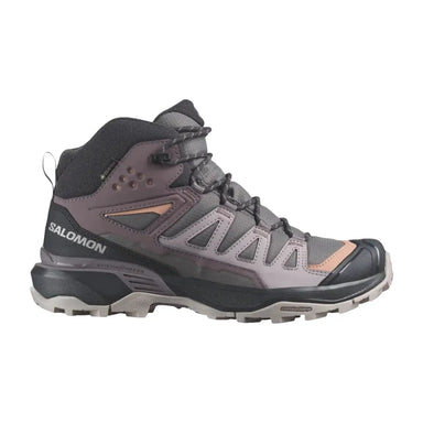 Salomon Women's X Ultra 360 Mid Gore-Tex Hiking Boots in plum kitten & phantom, side view