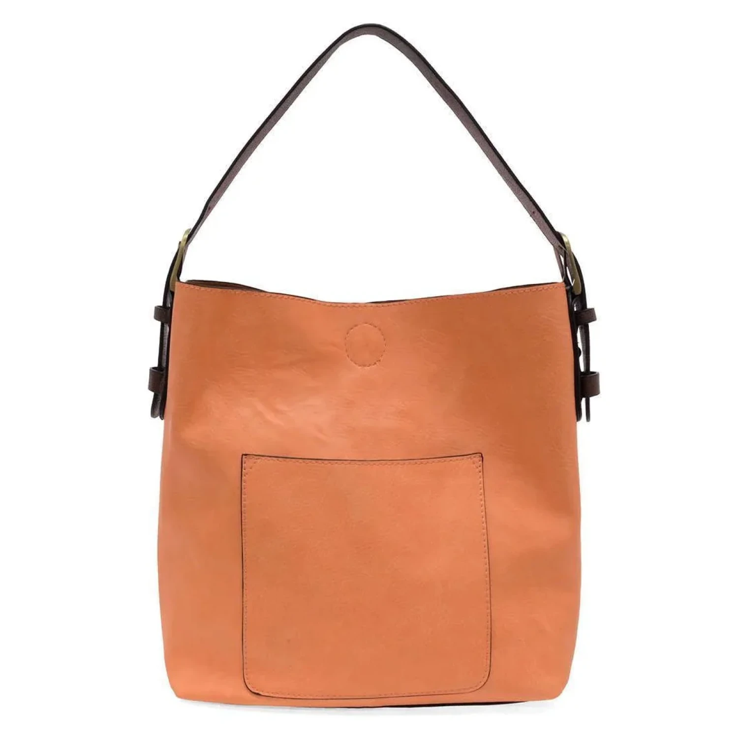 Joy Susan Classic Hobo Handbag in coral, front view