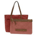 Joy Susan Danica Tote with Laptop Bag in rust, front view with laptop sleeve