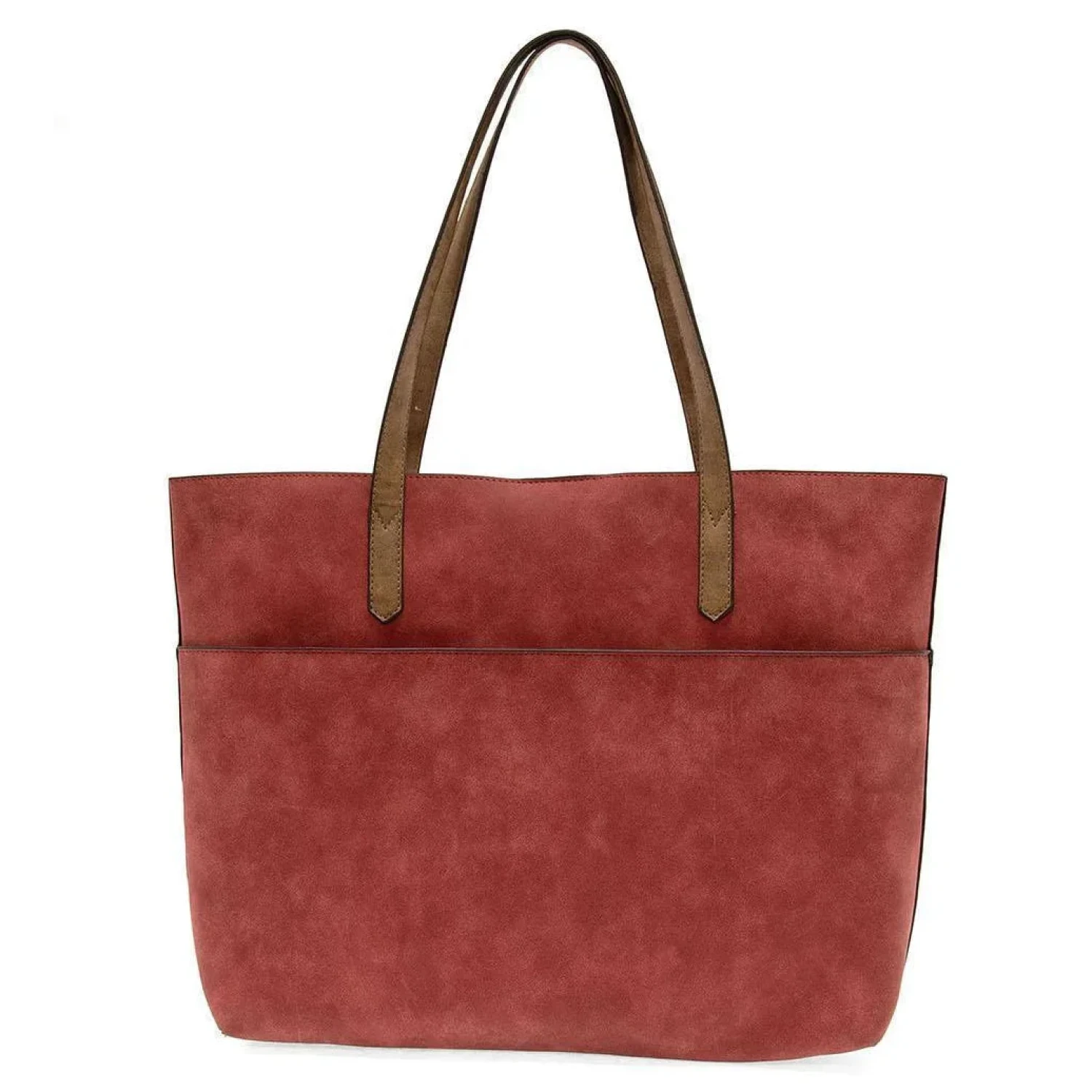 Joy Susan Danica Tote with Laptop Bag in rust, front view