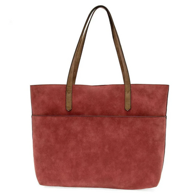 Joy Susan Danica Tote with Laptop Bag in rust, front view