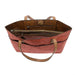 Joy Susan Danica Tote with Laptop Bag in rust, top open view
