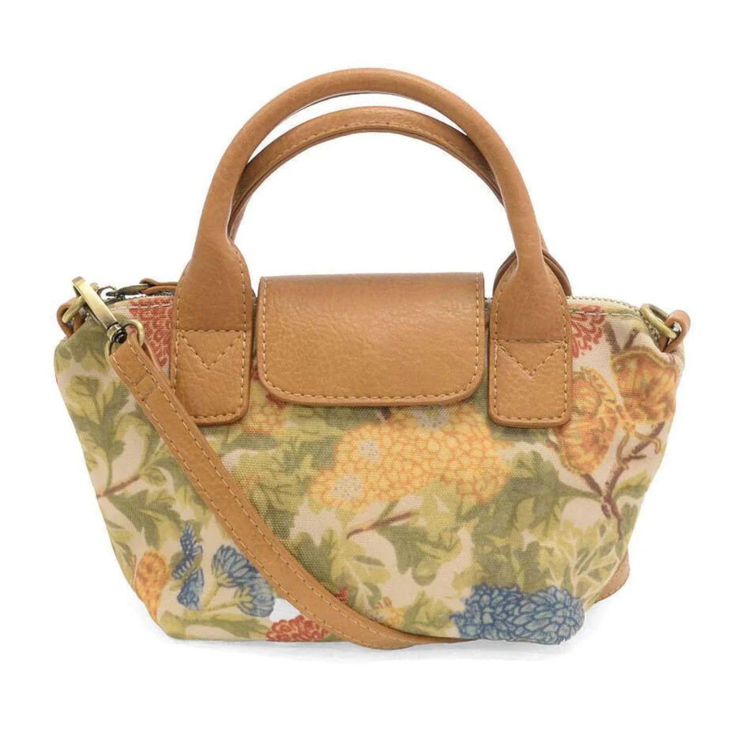 Joy Susan Mini Canvas Tote in botanical, front view