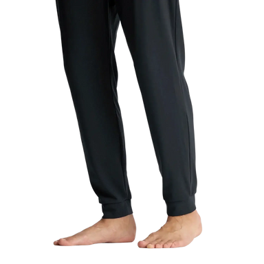 Free Fly Men's Highmile Jogger in black sand, on model jogger hem detail
