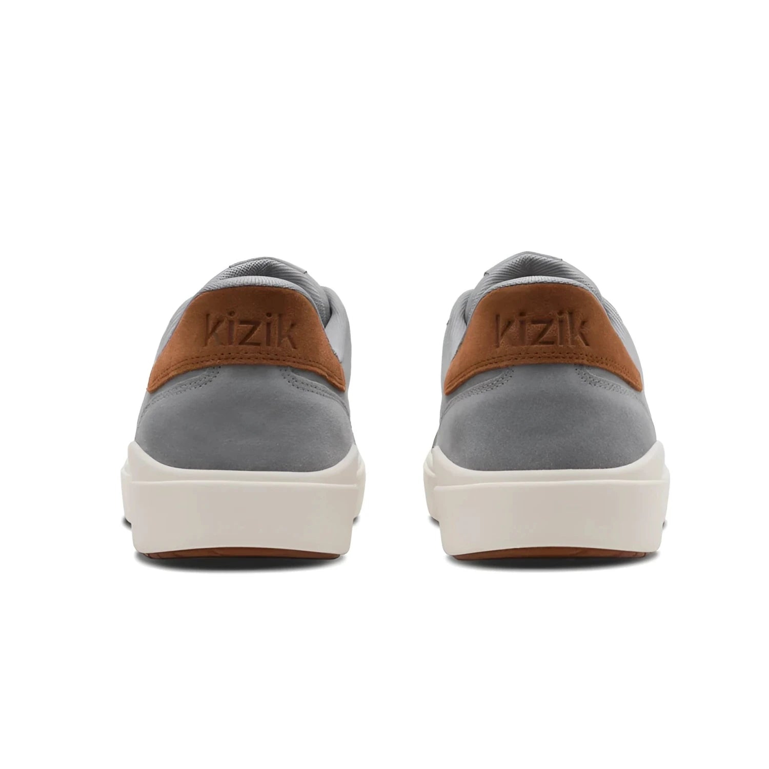 Kizik Men's Prague 2 Sneaker in alloy, pair back view