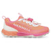 Merrell Kid's Agility Peak Athletic Shoes in orange, white & pink, side view