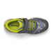 Merrell Kid's Nova 3 Sneaker in grey camo and lime, top view