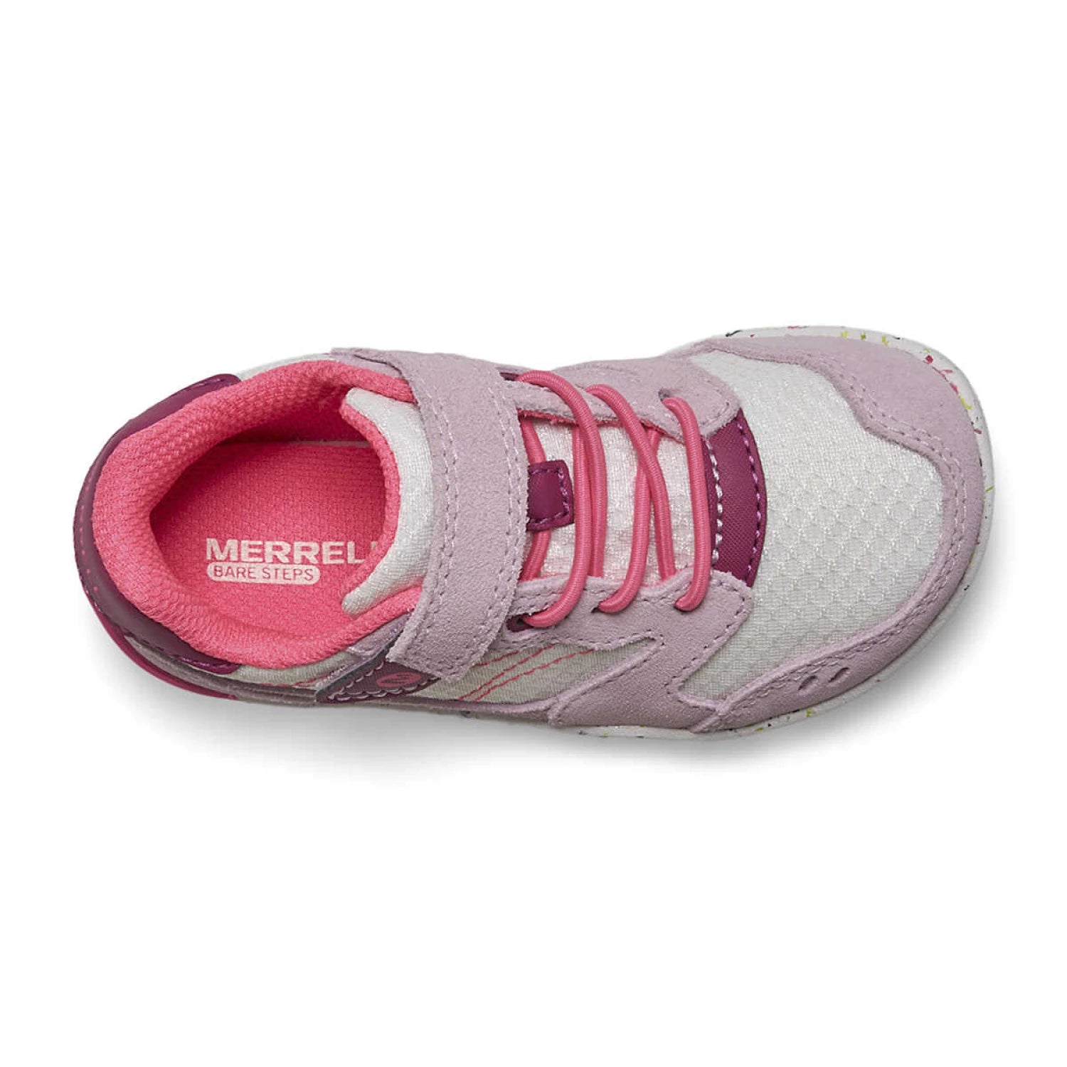 Merrell Toddler's Bare Steps® Sneaker in lilac/berry, top view