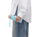Original Duckhead Ultra Compact Mini Umbrella in popsicle blue, packed held by model view