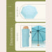 Original Duckhead Ultra Compact Mini Umbrella in popsicle blue, dimensions view