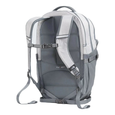 The North Face Women's Recon Backpack in white metallic melange and mid grey, back side