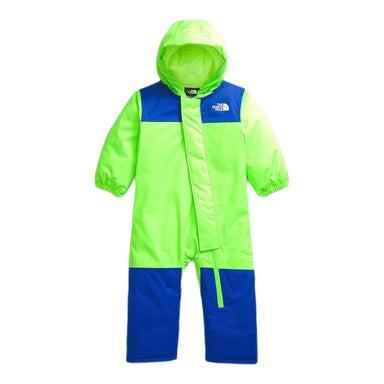 The North Face Baby Freedom Snow Suit in safety green, flat front