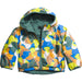 Reversible Perrito Hooded Jacket Reverse to Interior with multicolor geometric shapes 