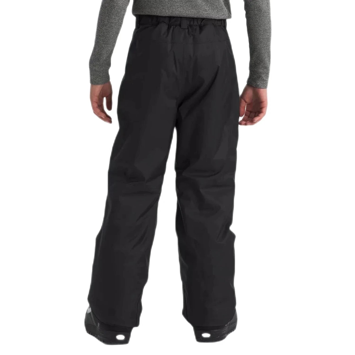 The North Face Boy’s Freedom Insulated Snow Pants in black, on model back