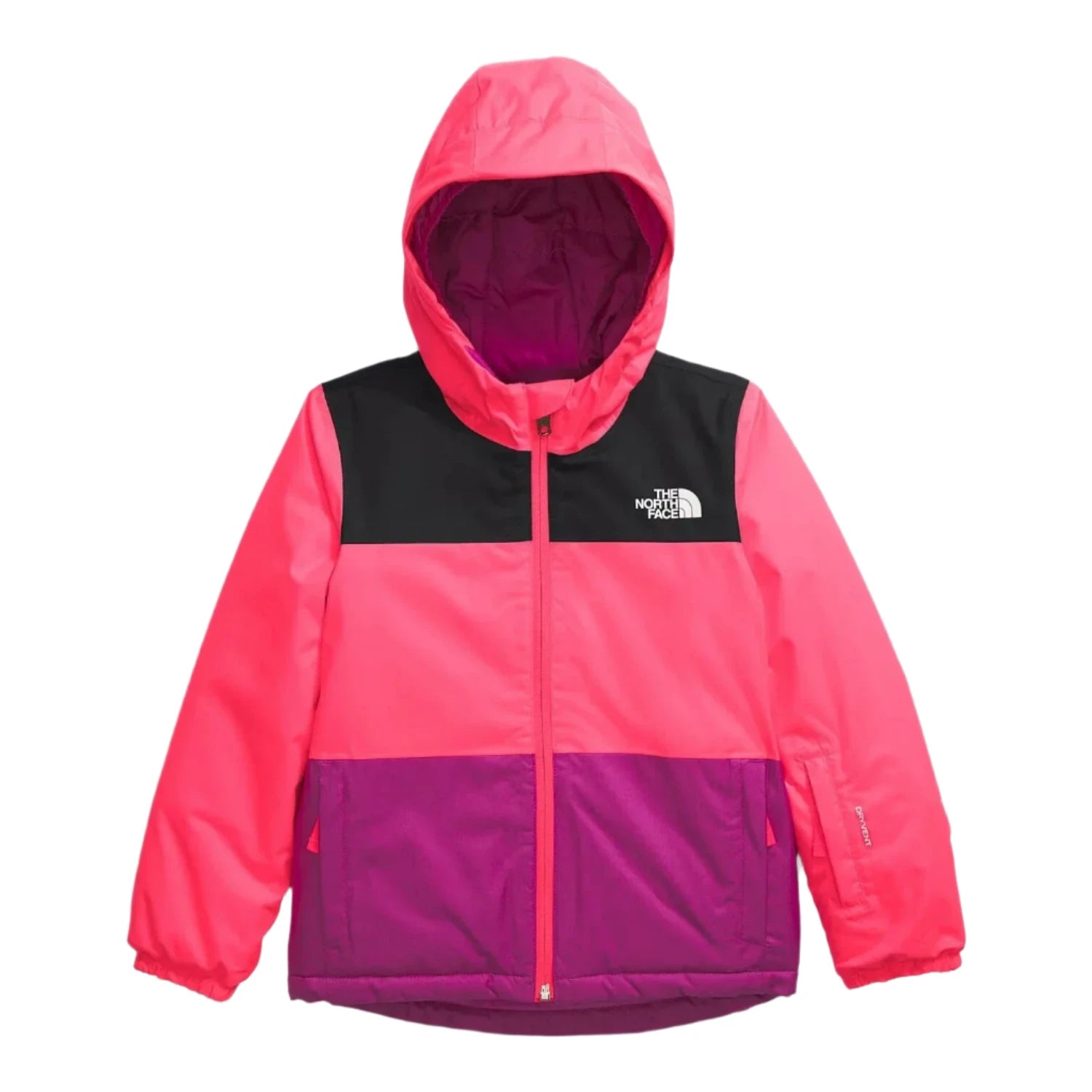 The North Face Kid’s Freedom Insulated Jacket in radiant poppy, flat front