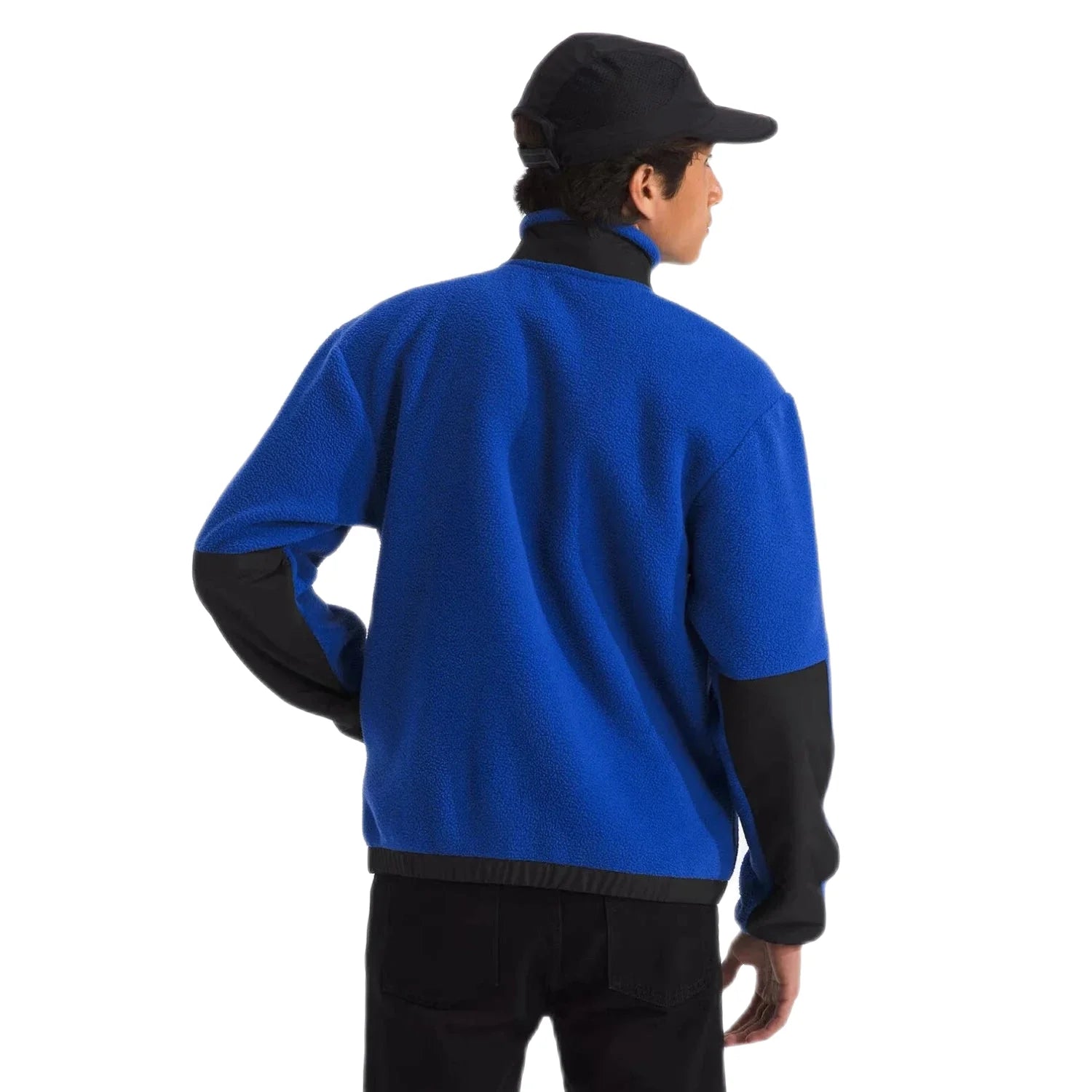 The North Face Boy’s Yumiori Full-Zip Jacket in TNF Blue, on model back view