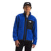 The North Face Boy’s Yumiori Full-Zip Jacket in TNF Blue, on model, front view