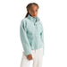 The North Face Girls’ Yumiori Full-Zip Jacket in muted pine, on model front