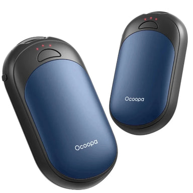 OCOOPA UT3 Lite+ Magnetic Rechargeable Hand Warmers in blue & black, pair top view