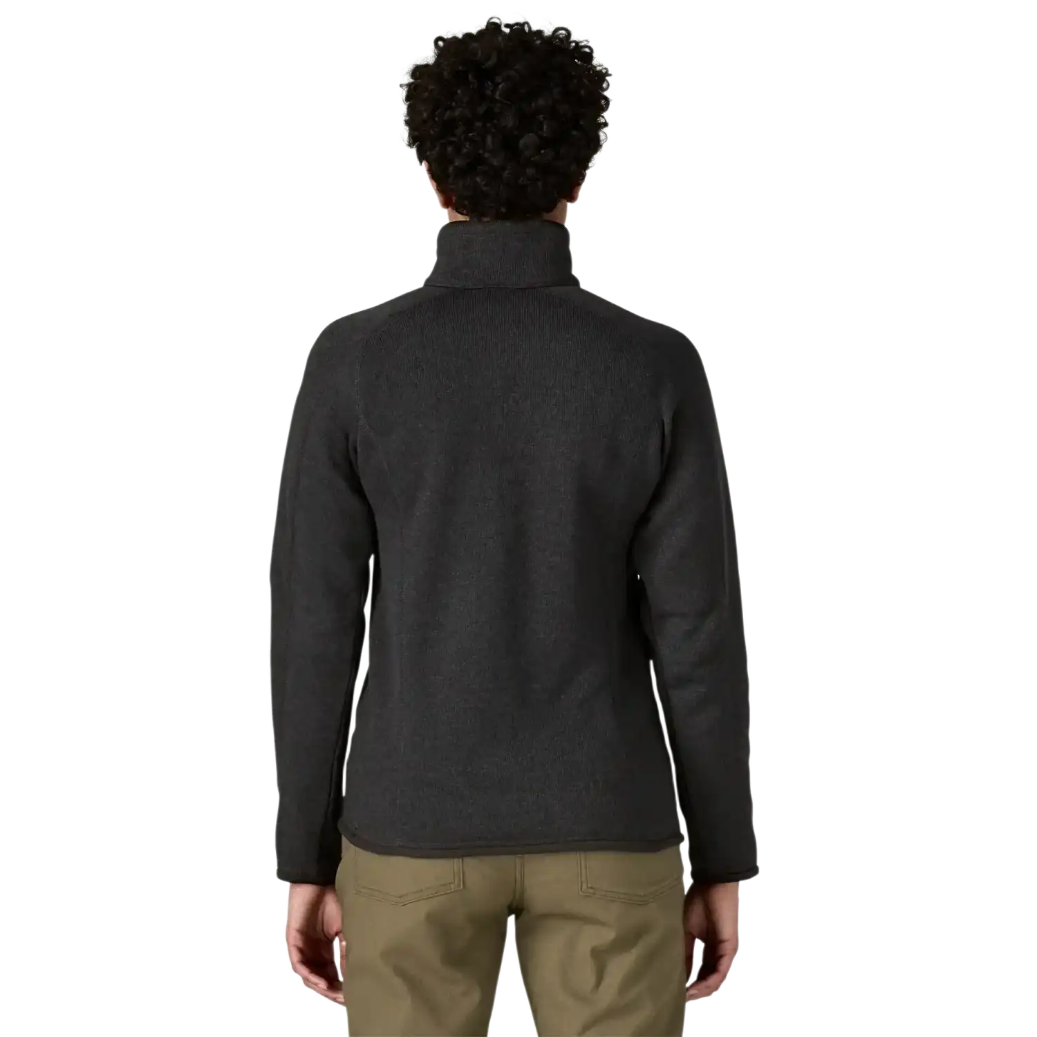 Patagonia Women's Better Sweater® 1/4-Zip Fleece in Black, back view on model 