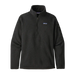 Patagonia Women's Better Sweater® 1/4-Zip Fleece in Black, front view flat