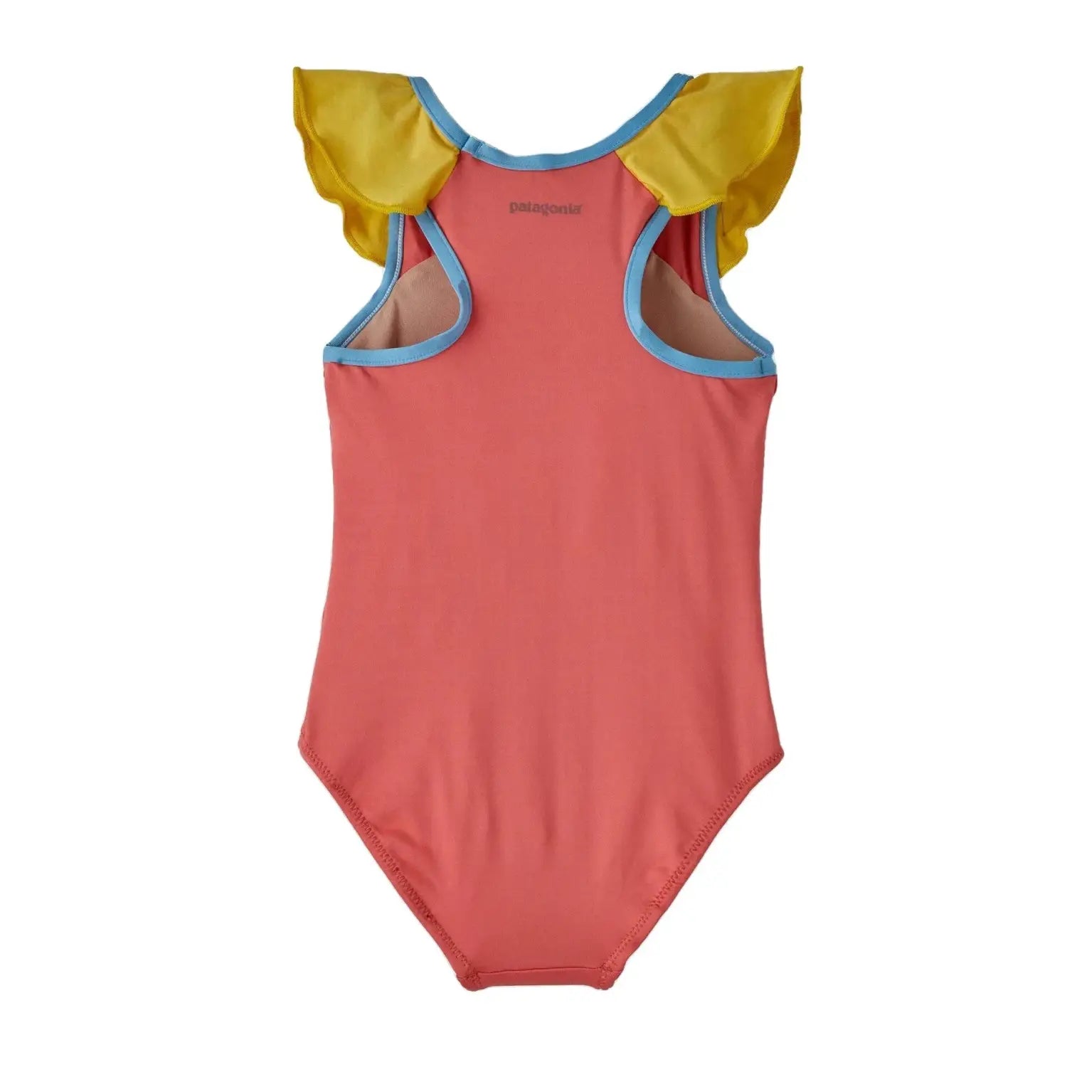 Patagonia Baby Water Sprout One-Piece Swimsuit, Coral, back view 