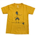 Wes & Willy K's Check Surf Short Sleeve Tee, Bold Gold, front view flat 