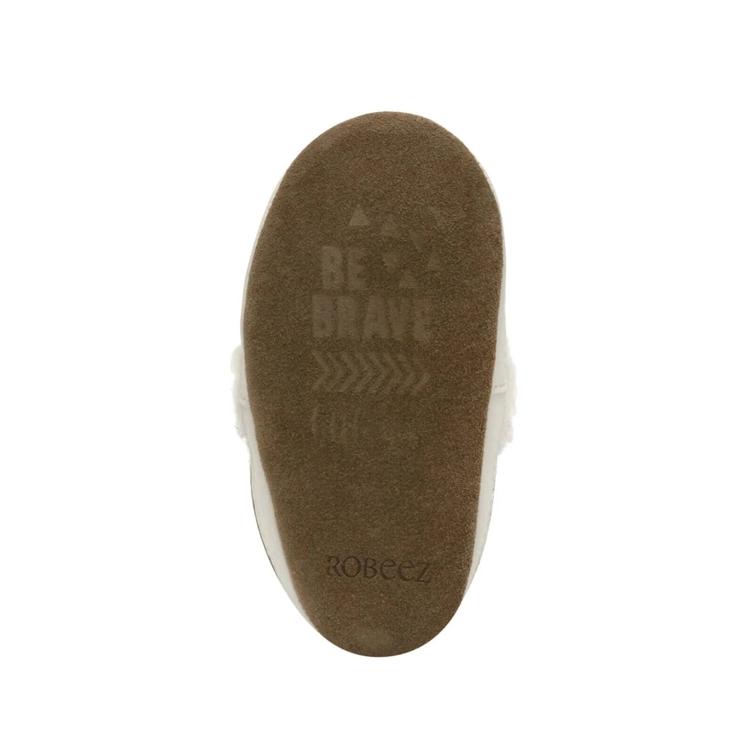 Robeez Baby Brave Fox Soft Soles in camel, sole view