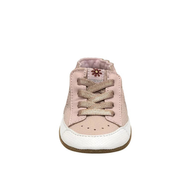 Robeez Baby Gina Soft Soles in pink, front view