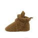 Robeez Baby Sully Snap Booties in camel, inside view