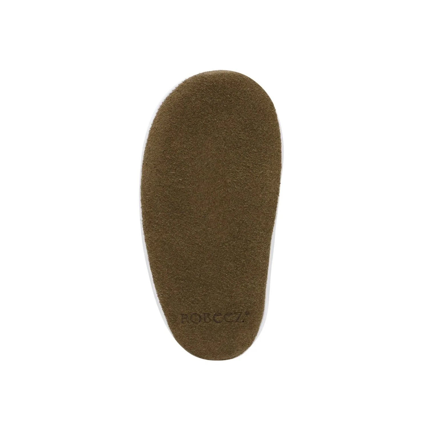 Robeez Baby Stylish Staci Soft Soles in pastel pink, sole view