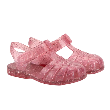 Igor Toddler's Clasica Cristal Sandals in glitter fuchsia, front view