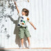 Igor Toddler's Clasica Nacar Sandal in marfil, on model view