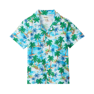 Hatley Boy's Deserted Island Jersey Button Down, front view