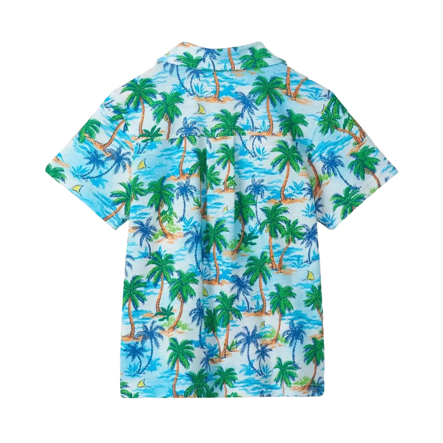 Hatley Boy's Deserted Island Jersey Button Down, back view