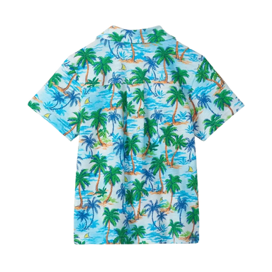Hatley Boy's Deserted Island Jersey Button Down, back view