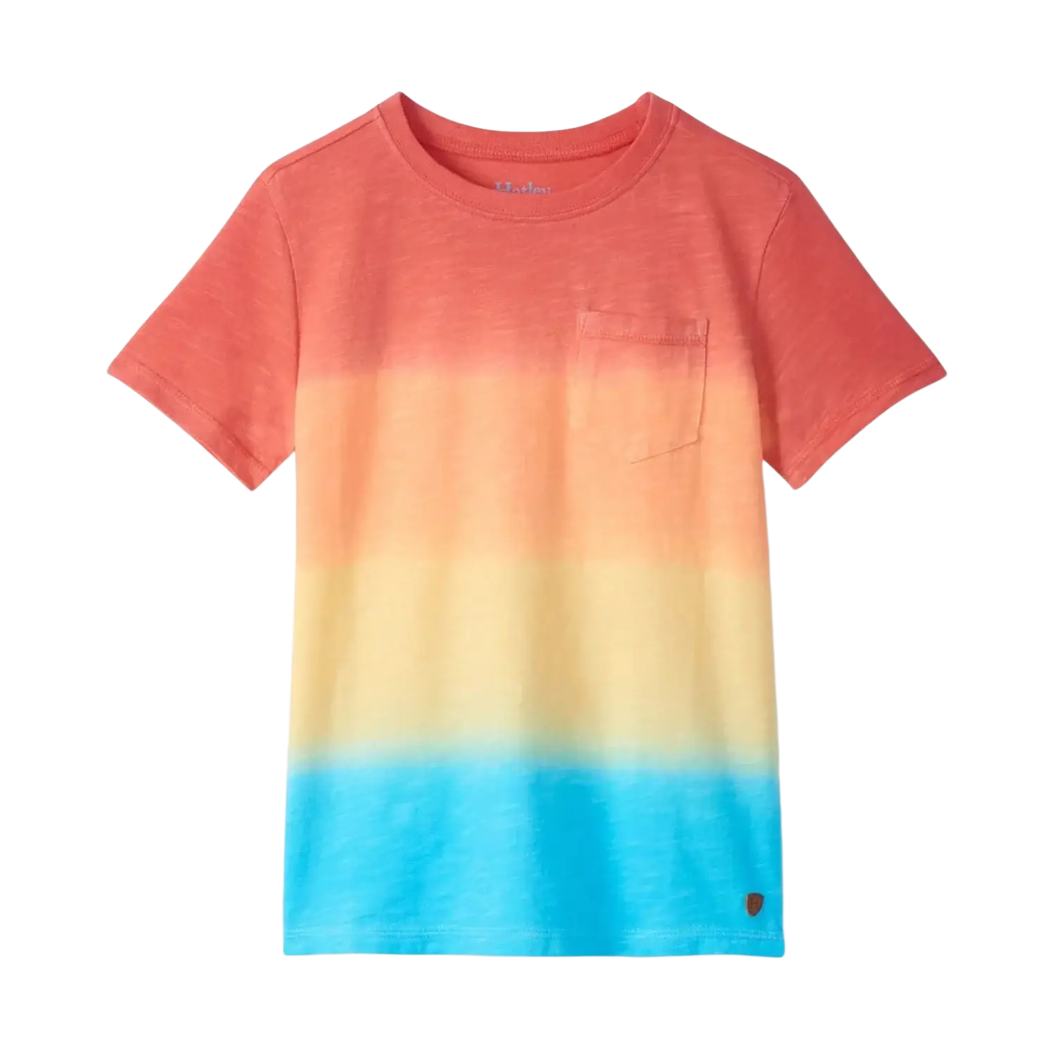 Hatley Boy's Gradient Sun Set Crew Neck T-Shirt, front view