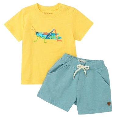 Hatley Baby & Toddler's Grasshopper T-Shirt & Shorts Set, front view