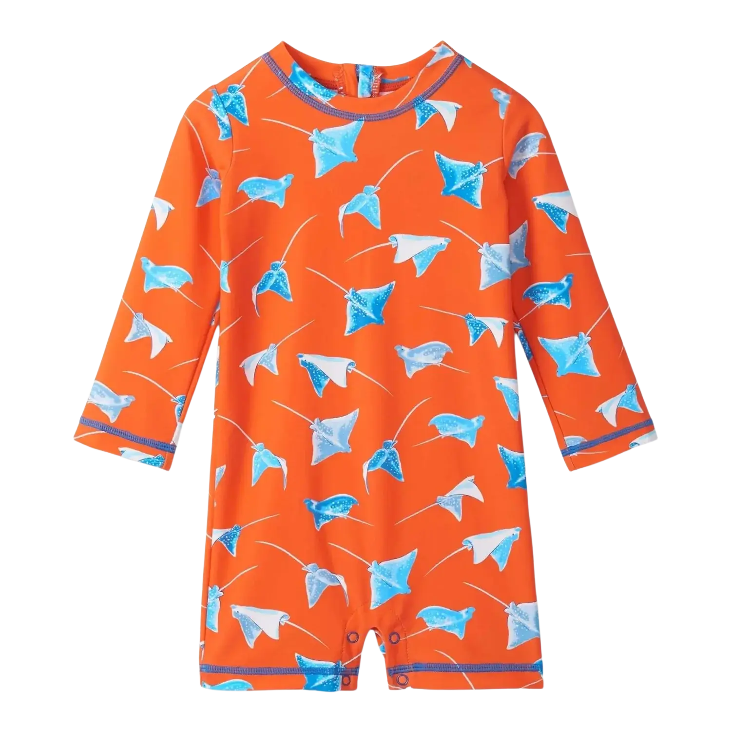 Hatley Baby Boys Sting Rays One-Piece Rashguard, front view