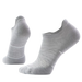 Smartwool M's Run Low Ankle Socks in Light Grey, view of bottom side and top of socks